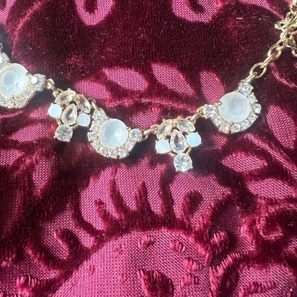 Kate Spade Elegant Gold and White Rhinestone Necklace - Picture 3 of 3